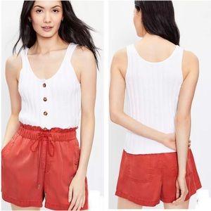 NWOT- Loft Ribbed Button Sweater Tank